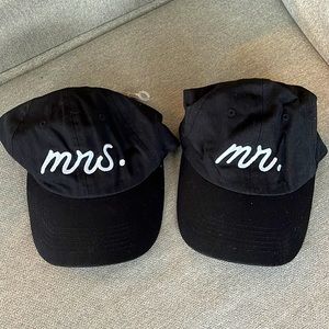 Mr. and Mrs. Baseball caps